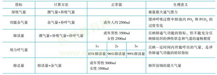 肺通气量和肺泡通气量