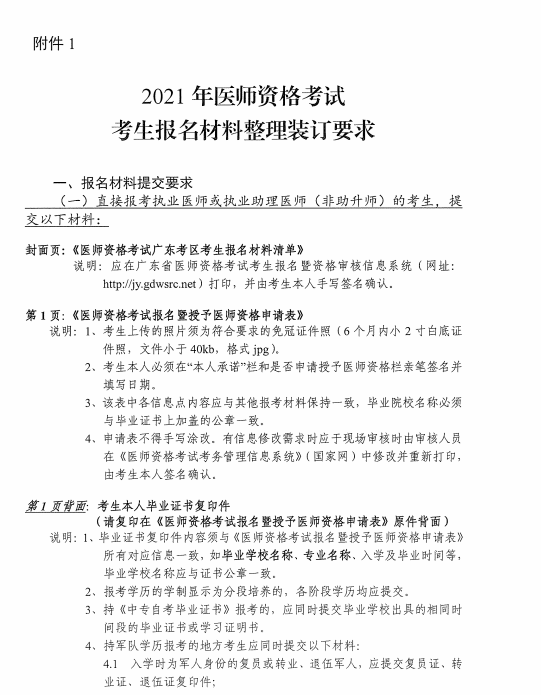 医师报名材料