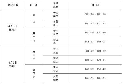 考试时间具体安排